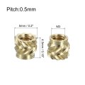 Knurled Insert Nuts 130pcs M3 X 4 5mm Length Od 3d Printing Brass Female Threadeds Heat Set Insert Embedment Nut