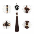 Seamless White Swimming Axolotls Algae Leaves On Dark Love Shape Crystal Glass Car Pendant Rearview Mirror Necklace For Rear