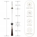 Seamless White Swimming Axolotls Algae Leaves On Dark Love Shape Crystal Glass Car Pendant Rearview Mirror Necklace For Rear
