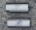 3 Long Chrome Kanji Bar Ends For Suzuki Hayabusa 1999-2020
