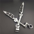 Smt-chrome Peg Mounting Kit With Stiletto Shape Foot Footrest Compatible Bike 1 25mm Front Engine Guard Frame Tube Iron 883