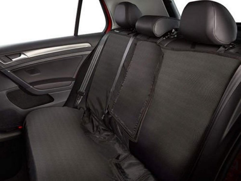 Volkswagen Genuine Tiguan Rear Black Seat Cover With Logo