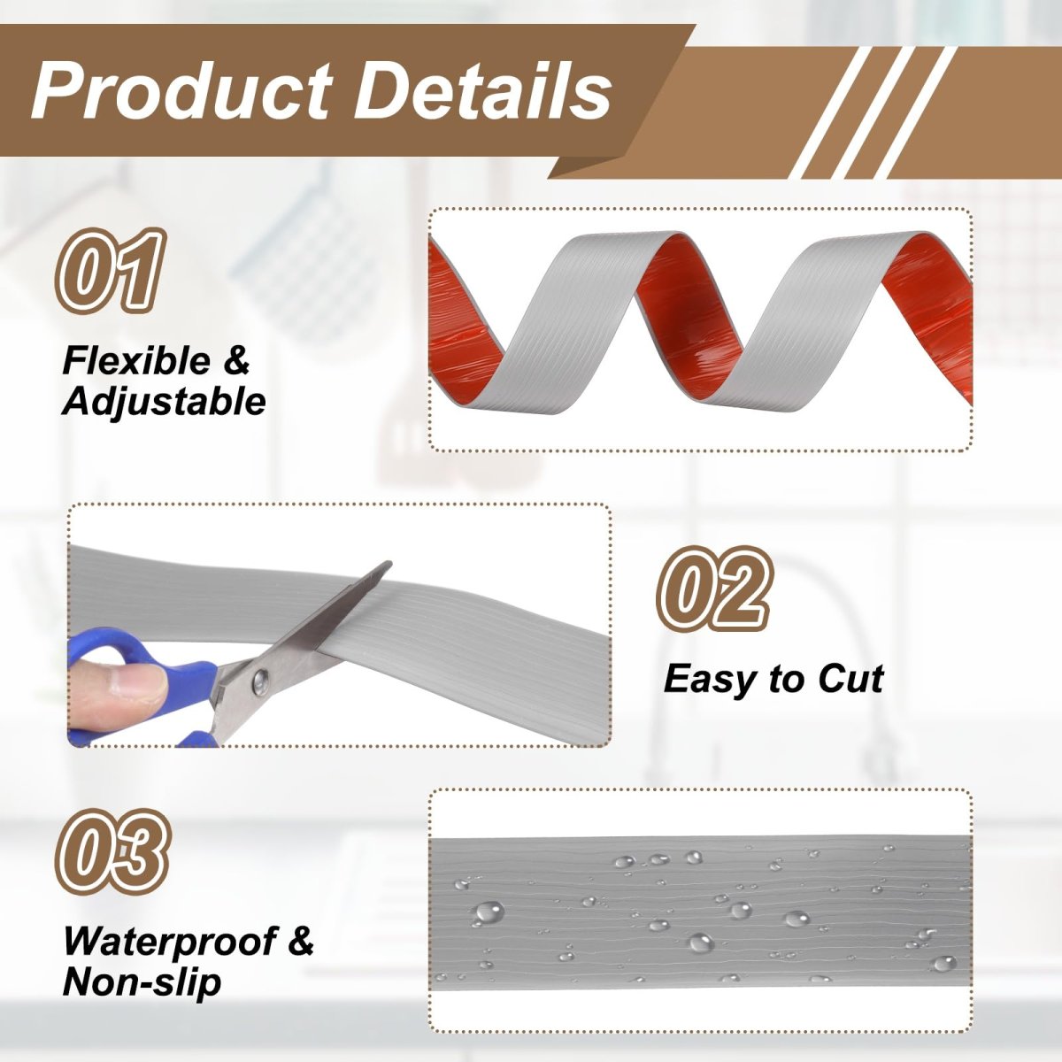 Floor Transition Strips 9 84ft X 1 97 Lxw Embossed Self Adhesive Vinyling Edging Trim Pvc Flooring Flat Divider Strip Cover For