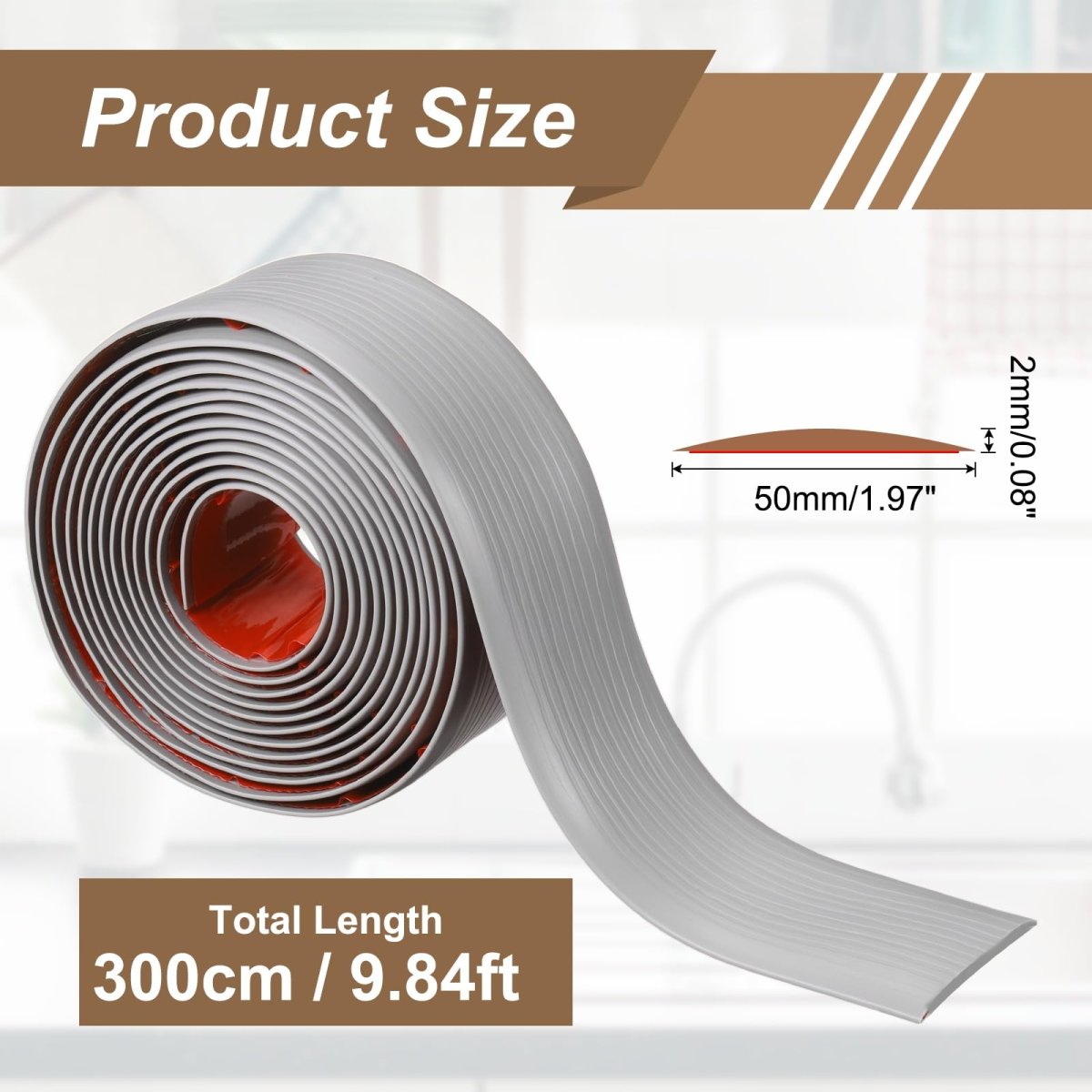 Floor Transition Strips 9 84ft X 1 97 Lxw Embossed Self Adhesive Vinyling Edging Trim Pvc Flooring Flat Divider Strip Cover For