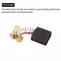 Uxcell 2 Pack 999-044 Carbon Brushes 17x17x7mm Power Tool For Electric Hammer Drill Motor