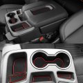 Anti Dust Mats For Chevy Silverado 1500 And Gmc Sierra 2019 2021 Red Interior Car Cup Holder Inserts Center Console Door Pocket 