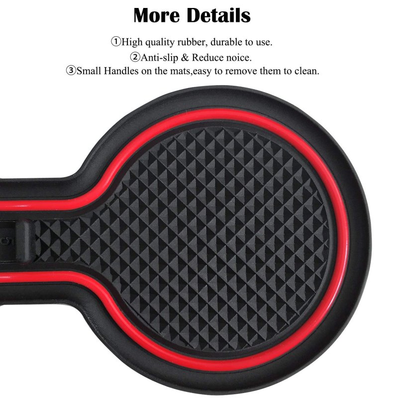 Anti Dust Mats For Chevy Silverado 1500 And Gmc Sierra 2019 2021 Red Interior Car Cup Holder Inserts Center Console Door Pocket