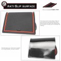 Anti Dust Mats For Chevy Silverado 1500 And Gmc Sierra 2019 2021 Red Interior Car Cup Holder Inserts Center Console Door Pocket