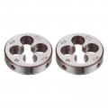Uxcell 2pcs Round Threading Dies Metric M12 X 1 Thread Right Hand Alloy Tool Steel Screw Cutting Die Repair