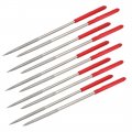 4mm Shank Dia 160mm Total Length Pointed Round Shape Diamond File 10pcs 