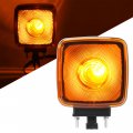 Hecasa Turn Signal Light Compatible With 1990-2009 Chevrolet Kodiak Gmc Topkick Replacement For P N 15148648 Yellow Lens Marker