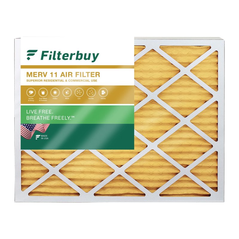 Filterbuy 13x20x1 Air Filter Merv 11 Allergen Defense 1-pack Pleated Hvac Ac Furnace Filters Replacement Actual Size 12 88 X 19
