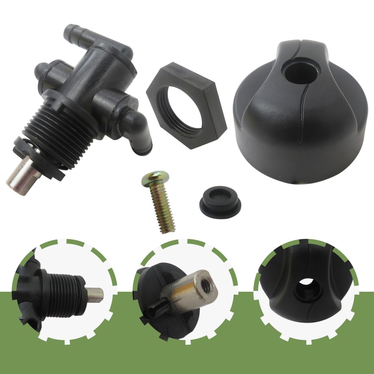 Fuel Tank Valve Petcock 5432559-3 Way Knob Nut For 2000-2002 Polaris Xpedition 325