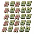 25pcs Spring Steel Speed Fastener U Nut Brass Tone For M4 St4 2 Screw Blot 