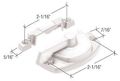 Truth White Sash Lock With Lugs- 7 16 Backset 2-1 Mounting Holes 