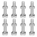 M6 X 30mm Hex Head Screws Bolts Nuts Flat Lock Washers Kits 304 Stainless Steel Fully Thread Hexagon 8 Sets 
