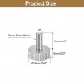 Uxcell M5x12mm Knurled Thumb Screws 5pcs 304 Stainless Steel Flat Head Fully Threaded Bolts Grip Knobs Fasteners