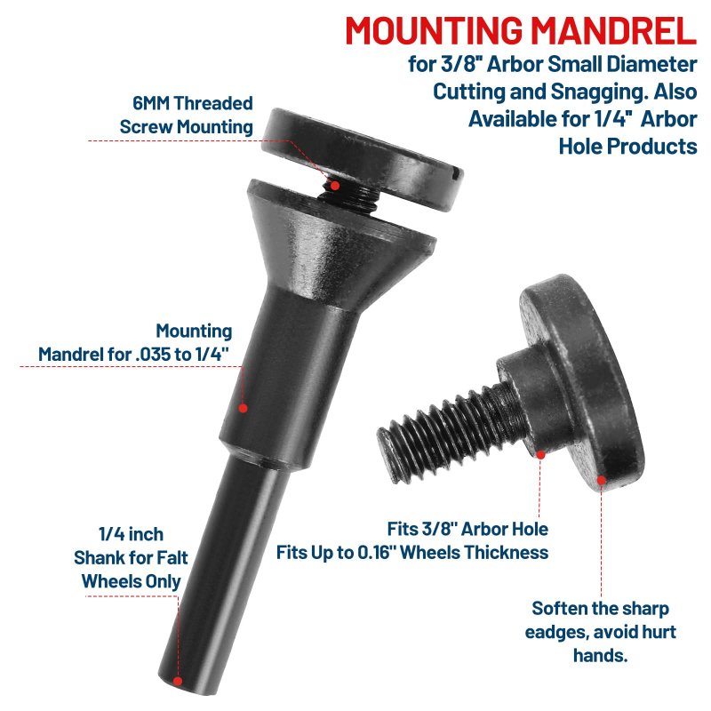 Si Fang 2 Inch Die Grinder Grinding Wheels With Mounting Mandrel For Drill Rotary Tool Depressed Center Wheel Discs 3 8 Arbor 1
