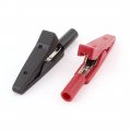 Pair Mini Insulated Testing Alligator Clips To 2mm Banana Socket Jack 