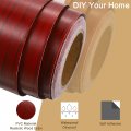 Uxcell Wood Grain Tape 4 X33 Ft Self Adhesive Repair Patch For Baseboards Doors Floor Furniture Home Decor Red