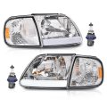 Led Style Headlights Assembly Front Headlamp Corner Parking Lights Kit Set For Ford Expedition 1997-2002 Fit F150 1997-2004 