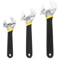 A Adjustable Wrench Set 3 Pieces 150mm 200mm 250mm With Laser Scale And Non-slip Grip 