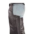 Ultimate Leather Apparel Split Cowhide Plain Chaps Vertical Gather In Thighs S Black 