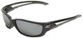 Edge Eyewear Sk-xl117 Kazbek Xl Safety Glasses Black With Silver Mirror Lens 