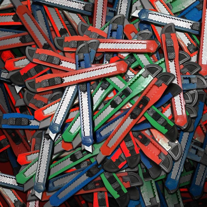 Utility Knife Box Cutter Retractable Blade Snap Off Razor With Safety Lock 5 Wholesale Lot 48 Pack