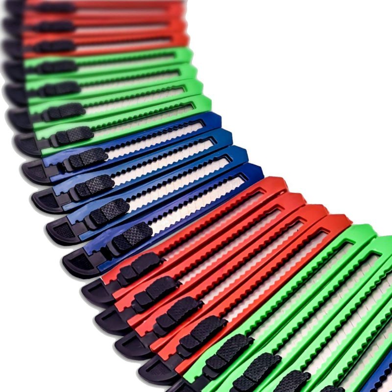 Utility Knife Box Cutter Retractable Blade Snap Off Razor With Safety Lock 5 Wholesale Lot 48 Pack