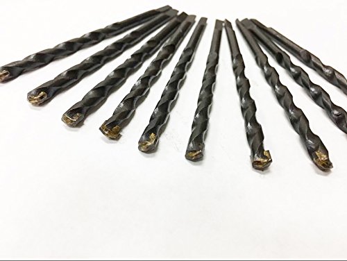 Max-power 10pcs Pack Diameter 3 16 X 3-1 2 Overall Length Carbide Tipped Tapcon Masonry Concrete Drill Bit With Half Flat Shank