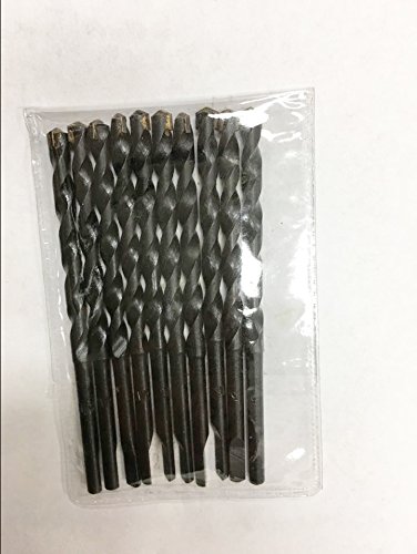 Max-power 10pcs Pack Diameter 3 16 X 3-1 2 Overall Length Carbide Tipped Tapcon Masonry Concrete Drill Bit With Half Flat Shank