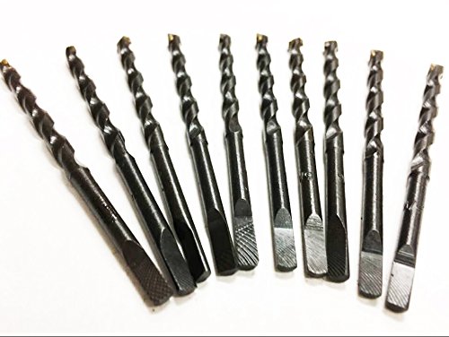 Max-power 10pcs Pack Diameter 3 16 X 3-1 2 Overall Length Carbide Tipped Tapcon Masonry Concrete Drill Bit With Half Flat Shank