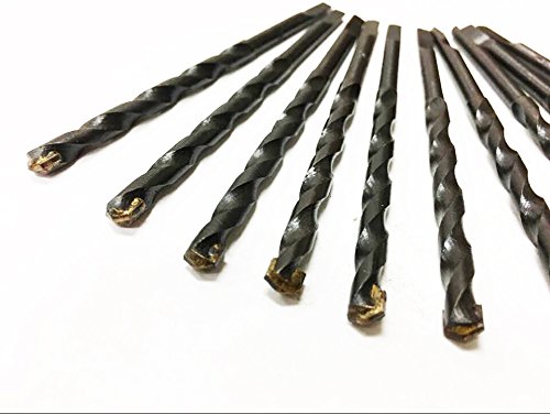 Max-power 10pcs Pack Diameter 3 16 X 3-1 2 Overall Length Carbide Tipped Tapcon Masonry Concrete Drill Bit With Half Flat Shank