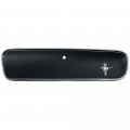 Scott Drake Curved Black And Chrome Glove Box Door Featuring Official Ford Mustang Running Pony Logo For 1964-1965 Model 