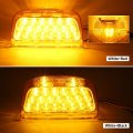Partsam 2pcs 31 Led Turn Signal Lights Headlight With 3 Wire Replacement For Peterbilt 379 359 357 365 378 Amber Clear Lens