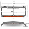 Partsam 2x Headlight Bezel With 12 Amber Led Light Strip Chrome Lh Rh Replacement For 4x6 Kenworth T400 T600 T800 W900b W900l