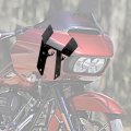 Front Fairing Radio Caddy Mount Bracket For 1998 To 2013 Harley Road Glide Powder Coated Steel Black Replacement 77078-98a 