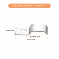 Uxcell 20 Pcs Pipe Strap 304 Stainless Steel Support Fit For 1 2in2mm Tube Tension Clip With 1 Hole 4mm Height Continuouss Emt