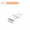Uxcell 20 Pcs Pipe Strap 304 Stainless Steel Support Fit For 1 2in2mm Tube Tension Clip With 1 Hole 4mm Height Continuouss Emt