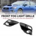 Topteng 2pcs Front Fog Light Cover Bezel Grill Grille For Subaru Wrx Sti 2015-2017 With Lamps Hole Models 57731va000 57731va010
