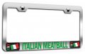 Italian Meatball Italy Chrome Metal License Plate Frame Tag Holder L21 