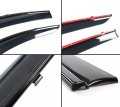 Premium Black Trim Low Profile Smoke Tinted Window Visor Rain Guard Deflector W Clips Compatible With 2017-2022 Toyota C-hr Chr