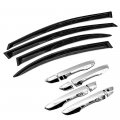 Smoked Window Visors And 4 Door Handle Covers For 2016 2018 Honda Civic Sedan Silver Acrylic Chrome Plastic Set 