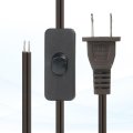Lamp Replacement Cord With Inline On Off Switch 8ft 2a 250v Light Wire Plug For Wiring 18 Awg Spt-2 Brown 