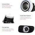 Led Halo Ring Projector Fog Light Driving Lamp Housing Assembly W Bezel For 1999-2003 Jeep Grand Cherokee Driver Passenger Side