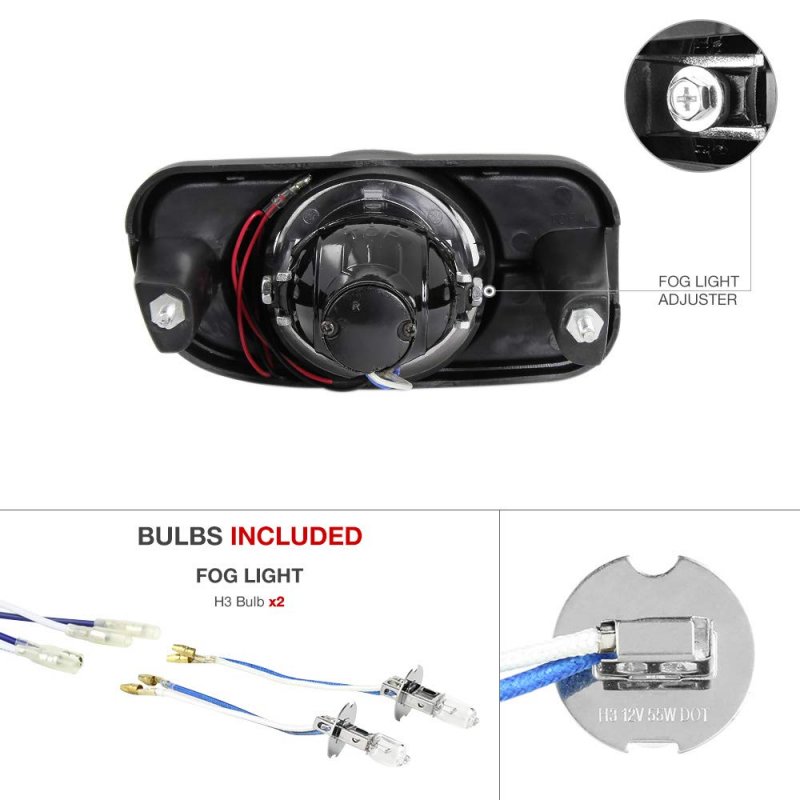 Led Halo Ring Projector Fog Light Driving Lamp Housing Assembly W Bezel For 1999-2003 Jeep Grand Cherokee Driver Passenger Side