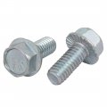 Uxcell 20pcs 5 16-18 X 3 4 Inch Thread Carbon Steel Hex Serrated Head Flange Screw Bolt