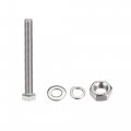 Uxcell M10 X 90mm Hex Head Screws Bolts Nuts Flat Lock Washers Kits 304 Stainless Steel Fully Thread Hexagon 4 Sets