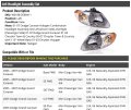 Halogen Headlight Assembly Set Of 2 For 2001-2007 Dodge Grand Caravan